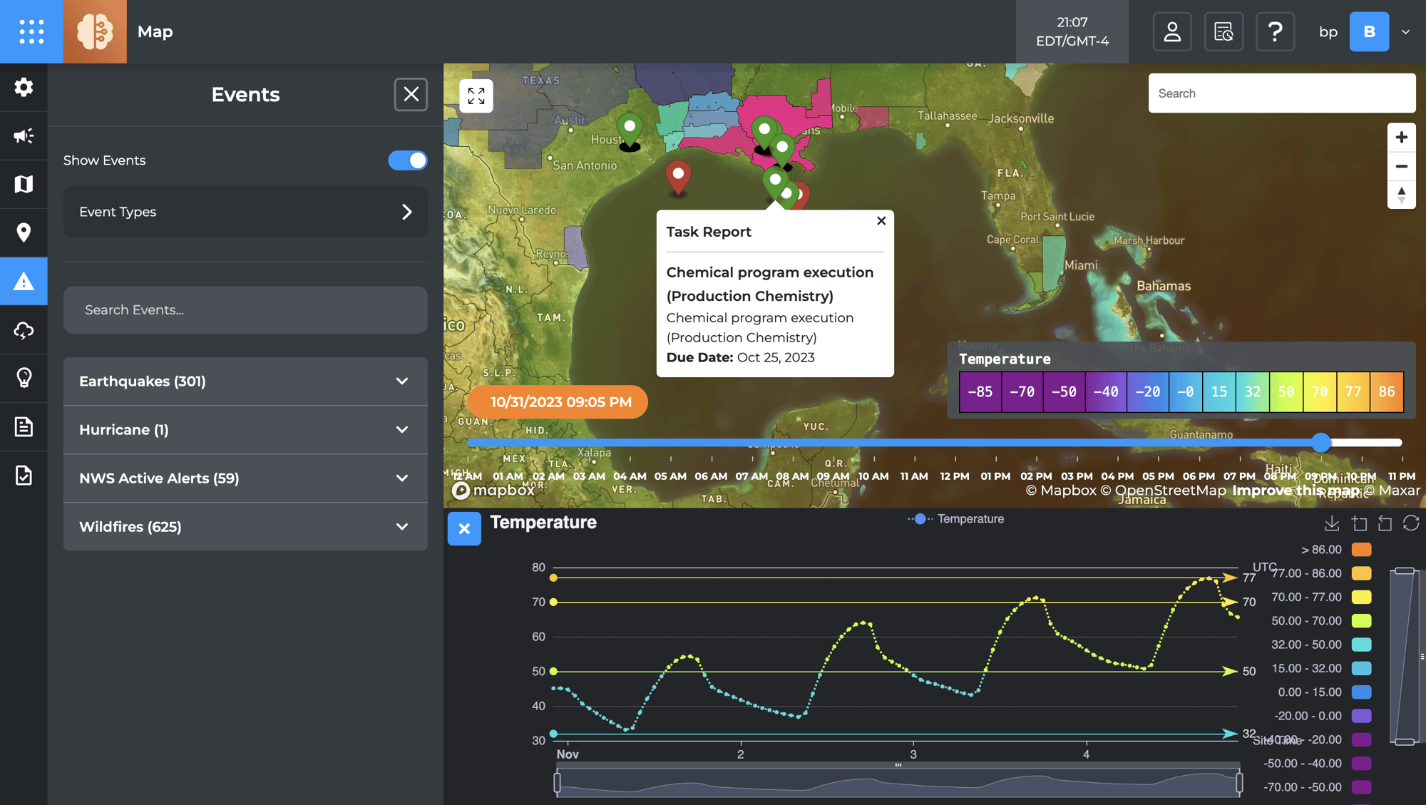 Screenshot of the Disaster Tech platform Pratus